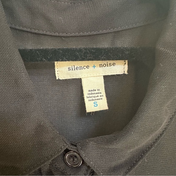 UO Silence + Fade Black Button Down See Through Tank Studded shoulders in Small - Picture 5 of 9